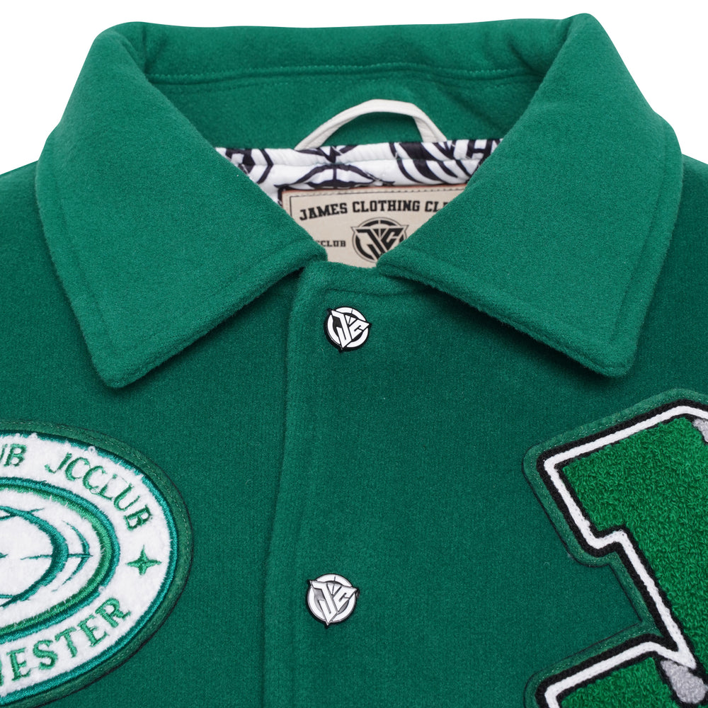 
                      
                        J Varsity Jacket.
                      
                    