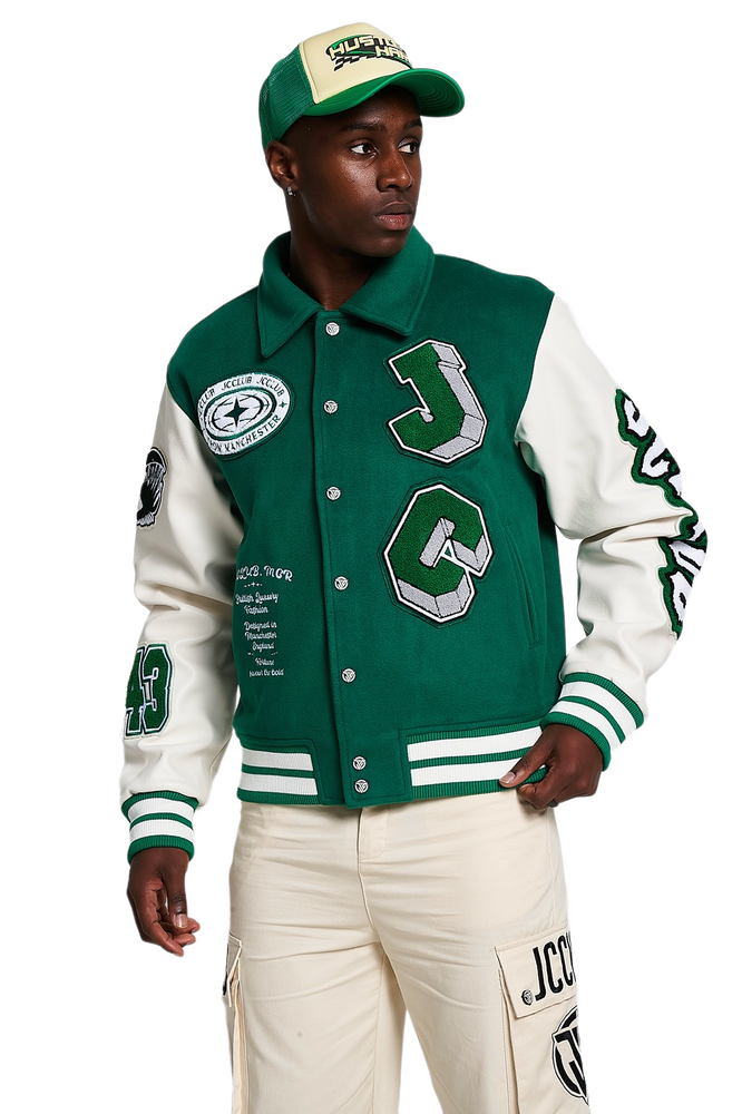 
                      
                        J Varsity Jacket.
                      
                    