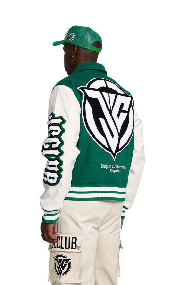 
                      
                        J Varsity Jacket.
                      
                    